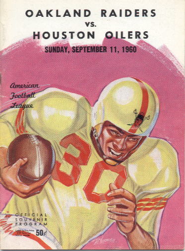 AFL Program: Houston Oilers vs. Boston Patriots (December 18, 1960