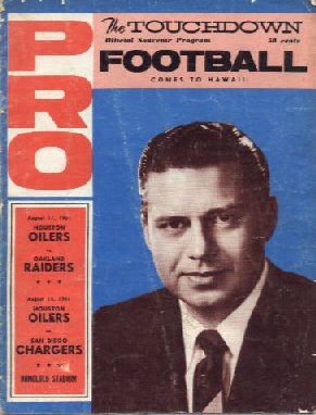 Lot Detail - September 24, 1961 Houston Oilers @ San Diego Chargers AFL  Ftbl. Program