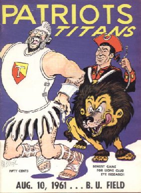 October 1st 1961 NFL Football New York Titans Boston Patriots Full