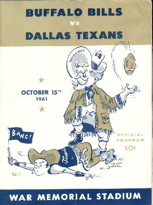 1961 Vintage Buffalo Bills Houston Oilers Football Program 