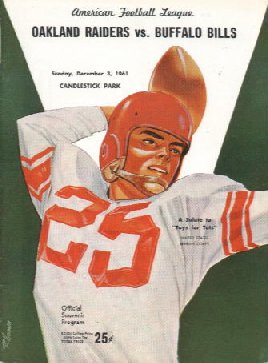 AMERICAN FOOTBALL LEAGUE - 1961 PROGRAMS