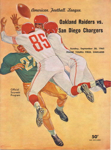 AFL Program: Oakland Raiders vs. Dallas Texans (September 23, 1962)