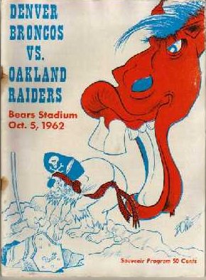 AFL Program: Oakland Raiders vs. Dallas Texans (September 23, 1962)