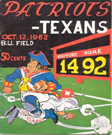 NFL Program: Dallas Texans vs. Buffalo Bills (September 30, 1962)