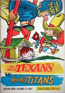 NFL Program: Dallas Texans vs. Buffalo Bills (September 30, 1962)