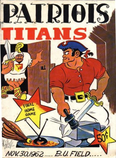 11-11 1962 AFL Program Dallas Texans at New York Titans w/ Maynard & Stram  Autos