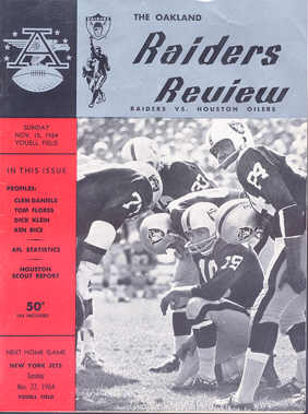 AFL Program: Kansas City Chiefs vs. San Diego Chargers (November 15, 1964)