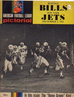 1965 AFL Pictorial Program of Kansas City Chiefs vs Buffalo Bills