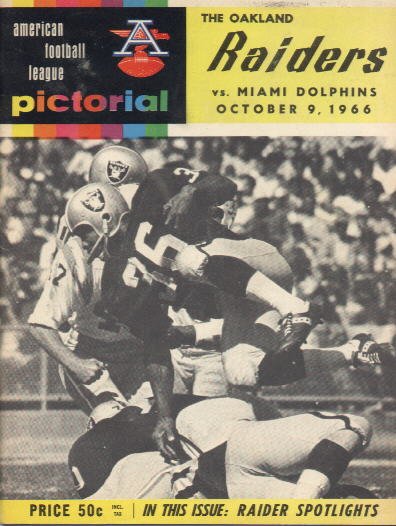 September 10 1966 AFL Program Oakland Raiders at Houston Oilers EXMT