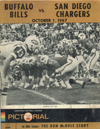 September 10 1967 AFL Program Buffalo Bills vs New York Jets EX