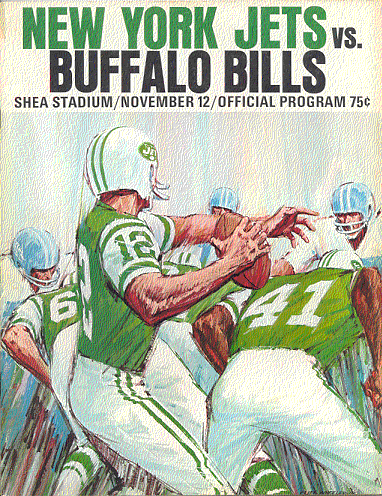 September 10 1967 AFL Program Buffalo Bills vs New York Jets EX