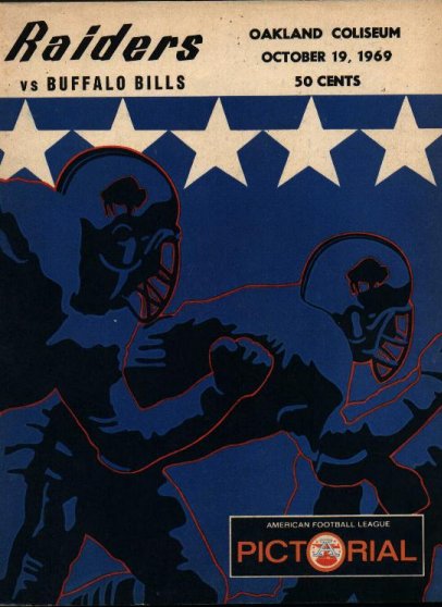 1969 BUFFALO BILLS VERSUS HOUSTON OILERS GAME PROGRAM