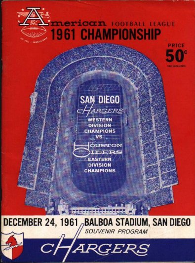 1961 AFL Championship Houston Oilers at San Diego Chargers